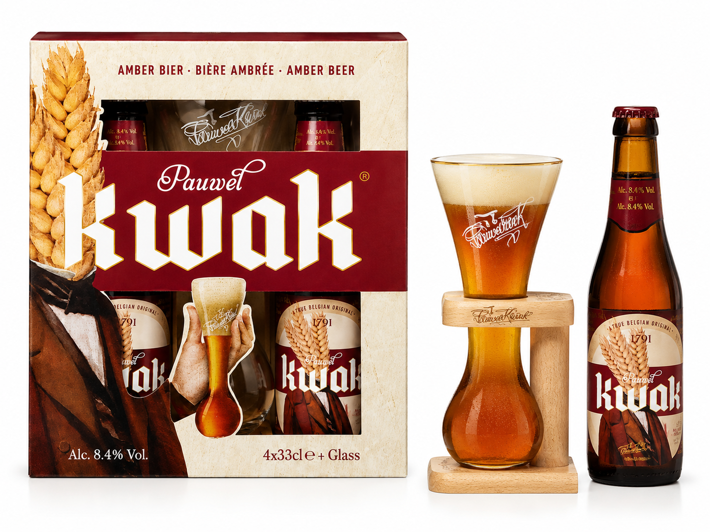 KWAK COFFRET 4x33CL + 1 VERRE